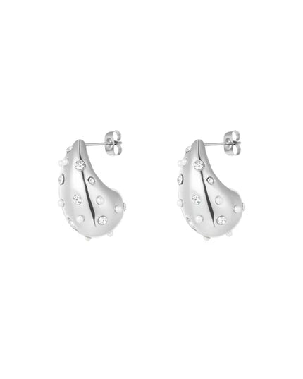 druppel oorbellen met diamantjes