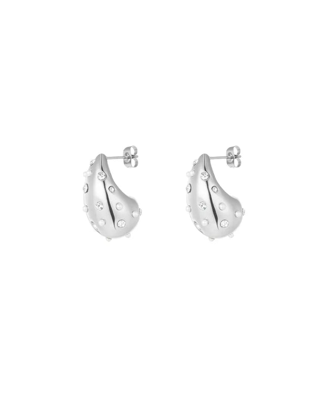 druppel oorbellen met diamantjes