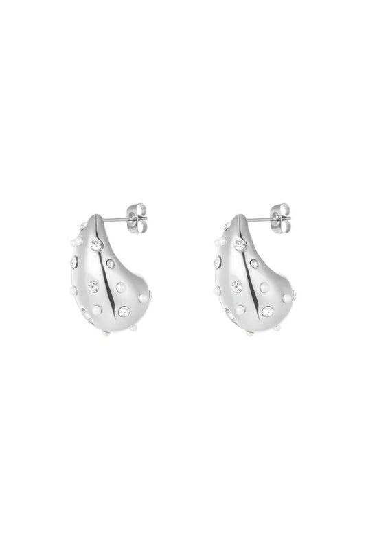 druppel oorbellen met diamantjes
