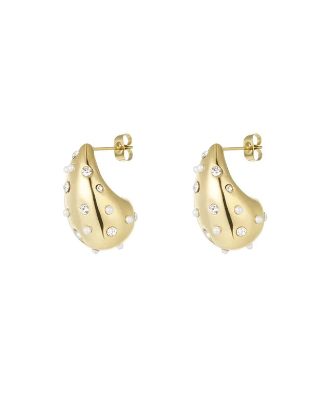 druppel oorbellen met diamantjes