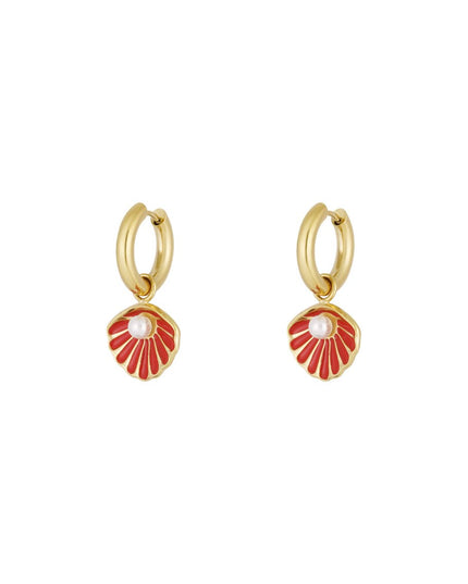 golden shells oorbellen