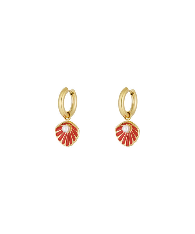 golden shells oorbellen