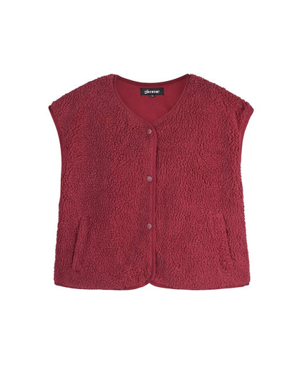 Fluffy gilets met knopen
