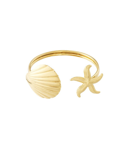 bangle met zeester en schelp