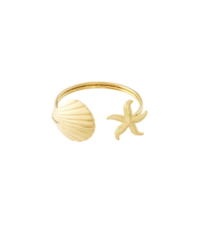 bangle met zeester en schelp